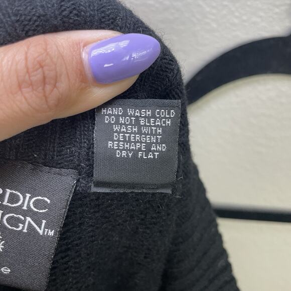 Nordic Design 100 % Lambswool Sweater Women Petite Medium Cardigan Zip Fair Isle - Picture 7 of 7